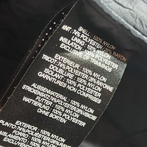 Orage Puffer Jacket Large Black Nylon Shell Winter Snowboard Warm Full Zip - Picture 5 of 8